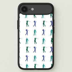 Golfer Silhouettes Pattern Phone Case for iPhone 17 Air