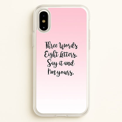 Three Words, Eight Letters - Gossip  - Gossip Girl Phone Case for iPhone X / XS
