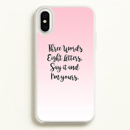 Three Words, Eight Letters - Gossip  - Gossip Girl Phone Case for iPhone XS Max
