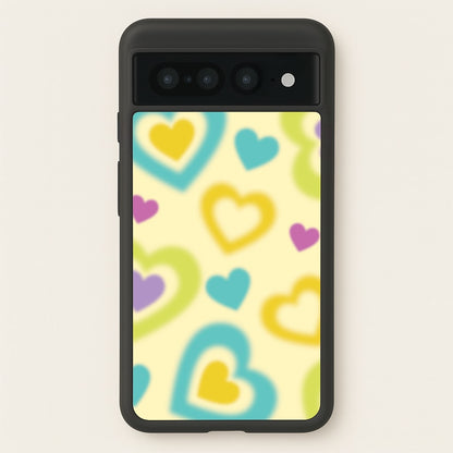Multicoloured Hearts Gradient Pattern  - Summer Phone Case for Google Pixel 7 Pro
