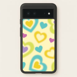 Multicoloured Hearts Gradient Pattern  - Summer Phone Case for Google Pixel 6