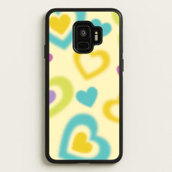 Multicoloured Hearts Gradient Pattern  - Summer Phone Case for Galaxy S9