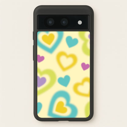 Multicoloured Hearts Gradient Pattern  - Summer Phone Case for Google Pixel 8a