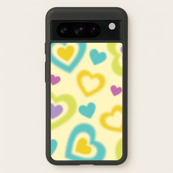 Multicoloured Hearts Gradient Pattern  - Summer Phone Case for Google Pixel 8 Pro