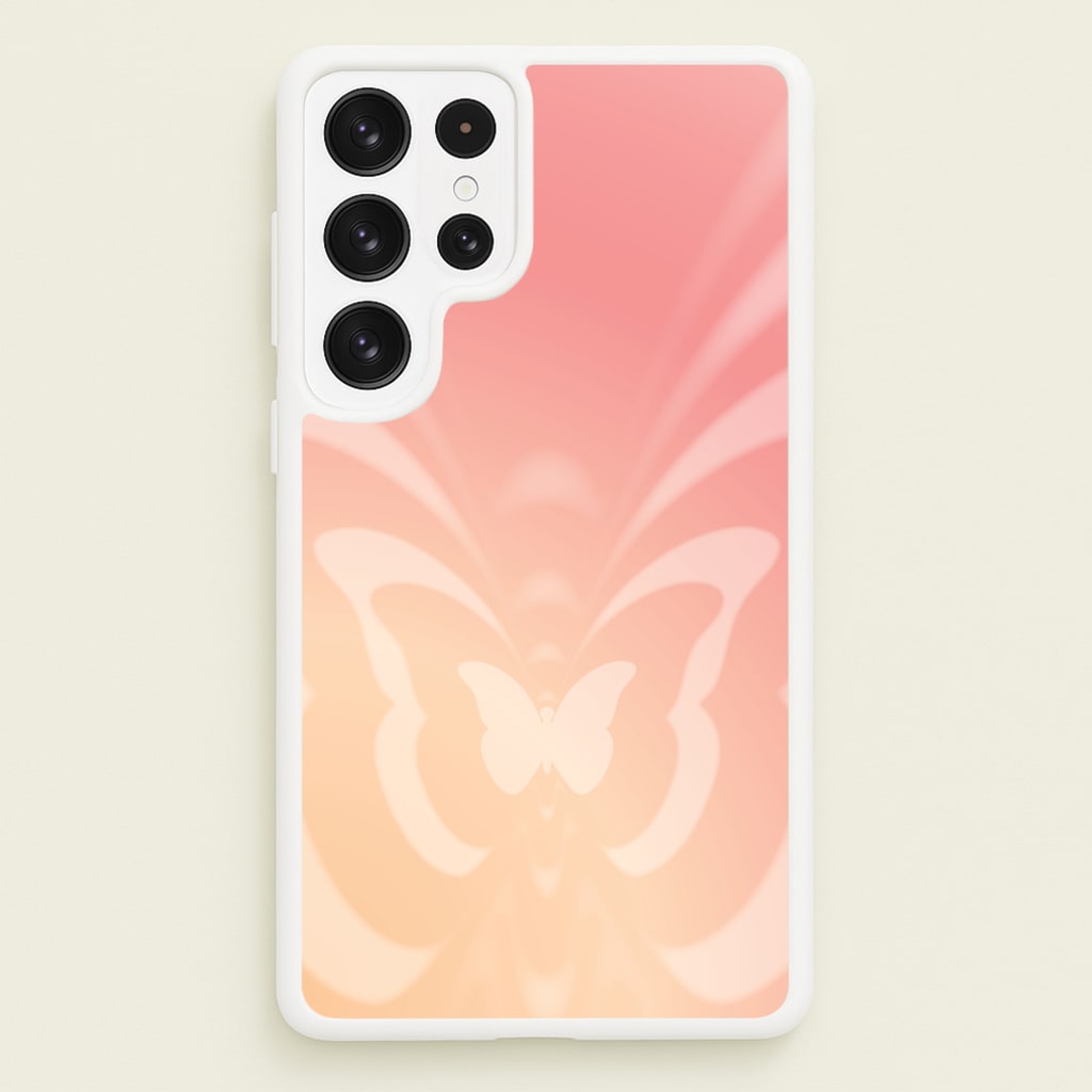Butterfly Gradient Pink  - Summer Phone Case for Galaxy S22 Ultra