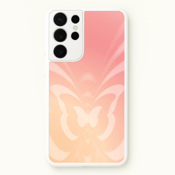Butterfly Gradient Pink  - Summer Phone Case for Galaxy S21 Ultra