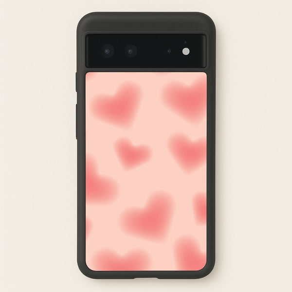 Gradient Red Hearts Pattern  - Summer Phone Case for Google Pixel 6