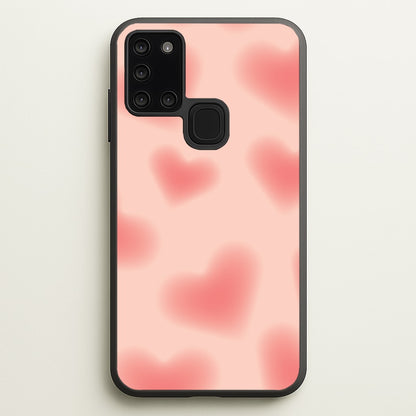 Gradient Red Hearts Pattern  - Summer Phone Case for Galaxy A21s