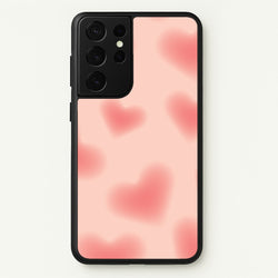 Gradient Red Hearts Pattern  - Summer Phone Case for Galaxy S21 Ultra
