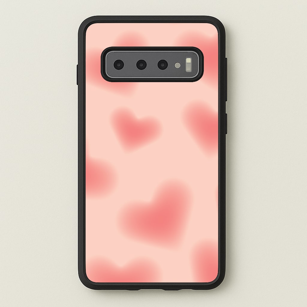 Gradient Red Hearts Pattern  - Summer Phone Case for Galaxy S10