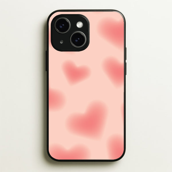 Gradient Red Hearts Pattern  - Summer Phone Case for iPhone 15