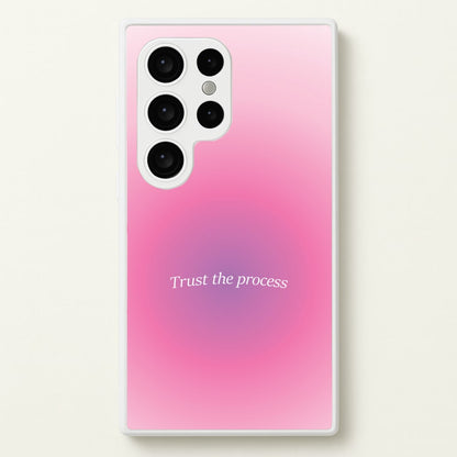 Trust The Process Pink Gradient  - Summer Phone Case for Galaxy S24 Ultra