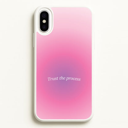 Trust The Process Pink Gradient  - Summer Phone Case for iPhone XS Max