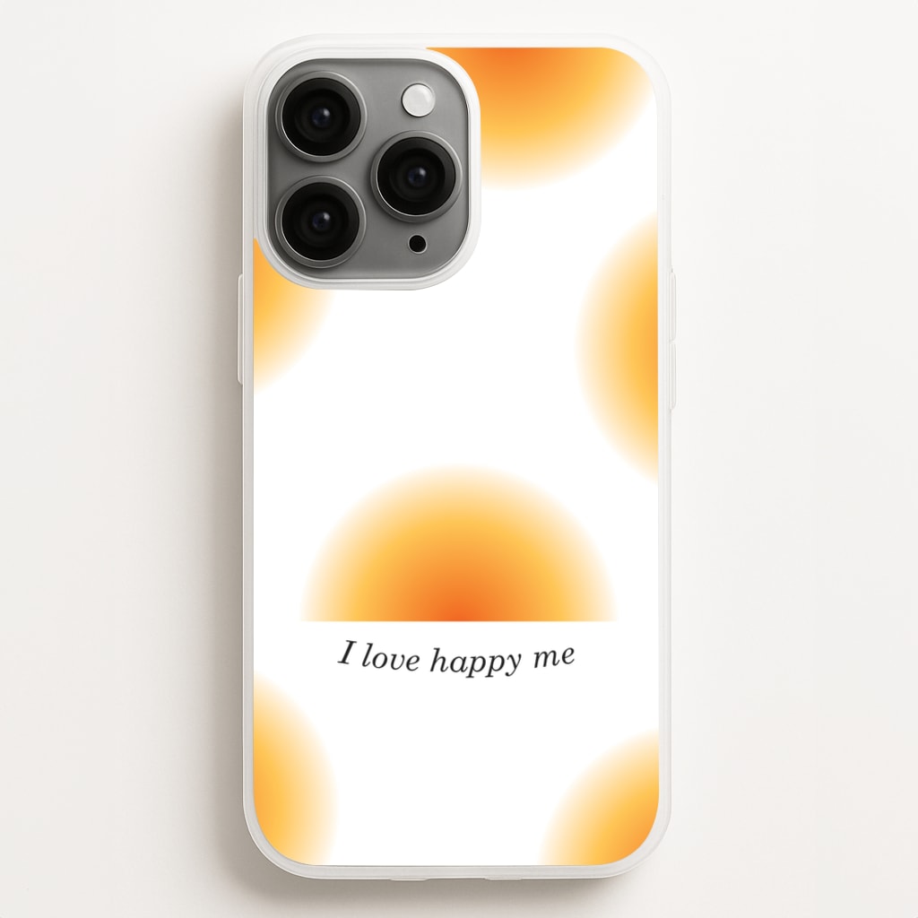 I Love Happy Me Gradient Pattern Phone Case