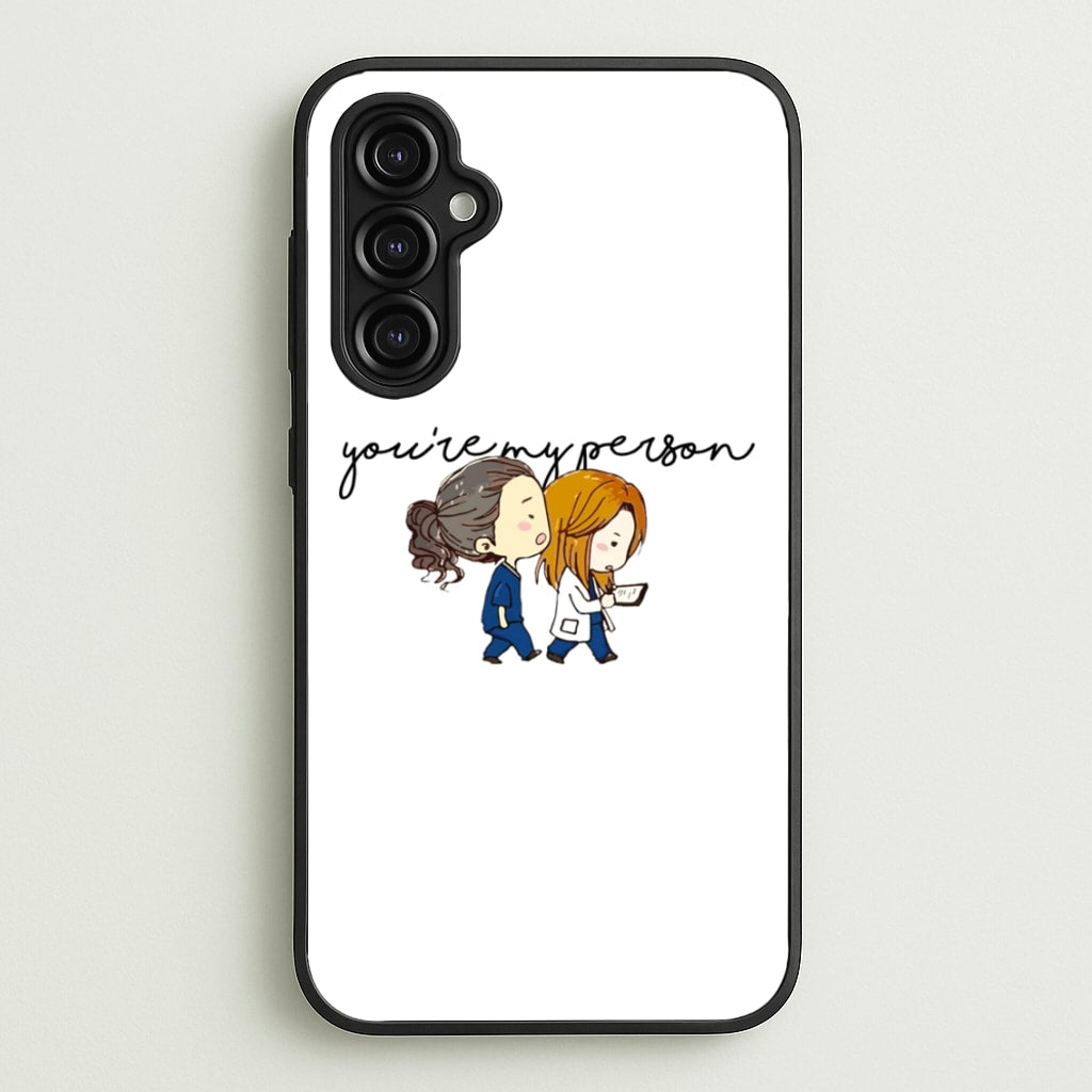 You're My Person Cartoon - Grey's  - Greys Anatomy Phone Case for Galaxy A14