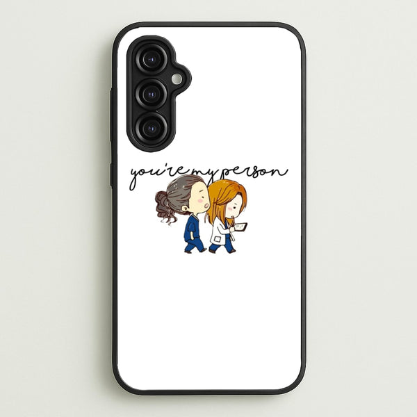 You're My Person Cartoon - Grey's  - Greys Anatomy Phone Case for Galaxy A14