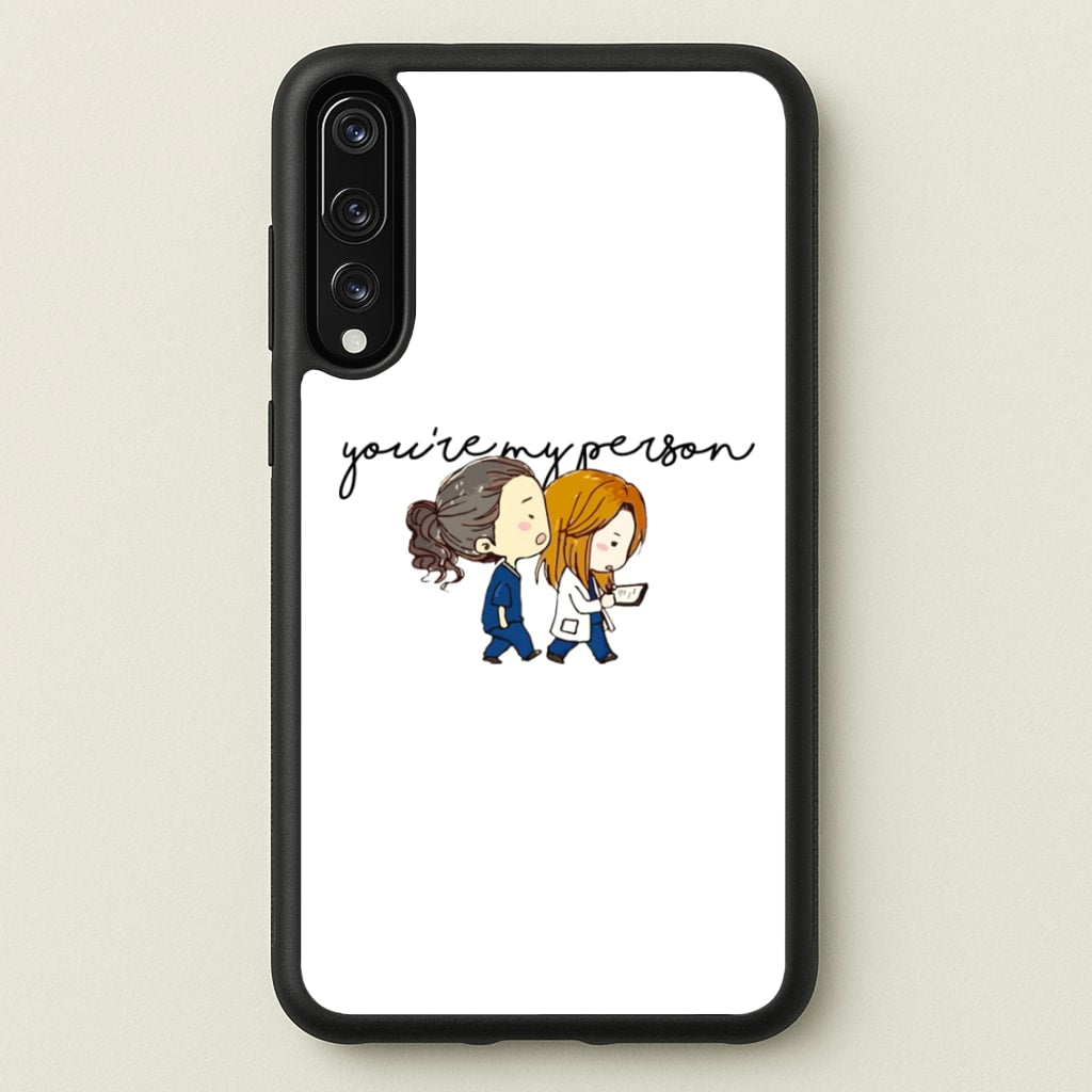 You're My Person Cartoon - Grey's  - Greys Anatomy Phone Case for Huawei P20 Pro