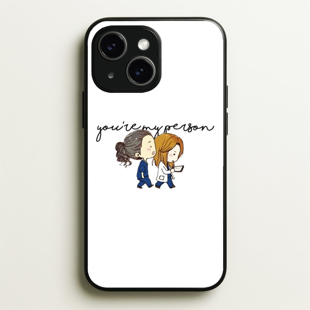 You're My Person Cartoon - Grey's  - Greys Anatomy Phone Case for iPhone 15 Plus