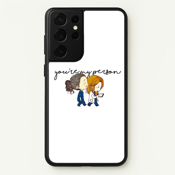 You're My Person Cartoon - Grey's  - Greys Anatomy Phone Case for Galaxy S21 Ultra