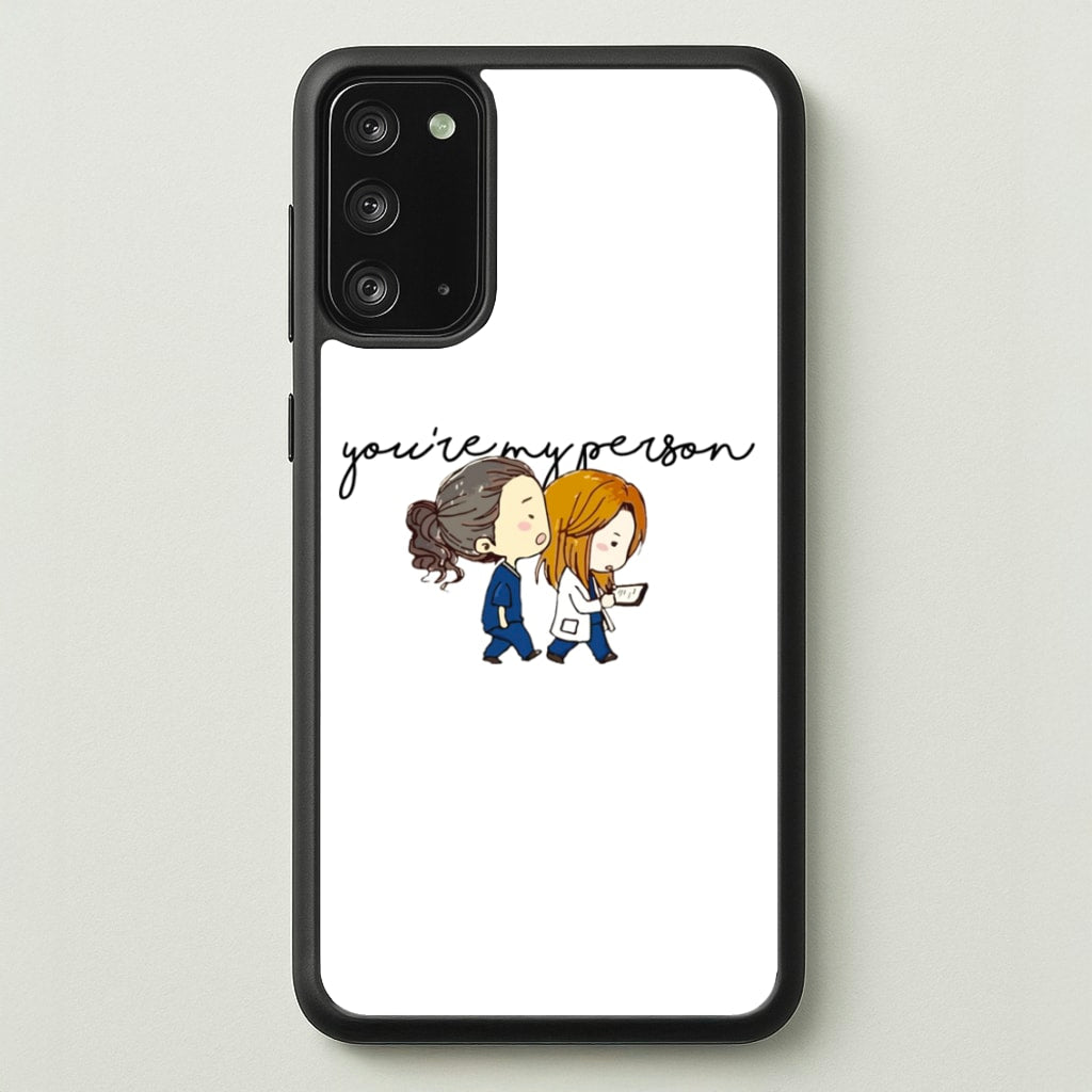 You're My Person Cartoon - Grey's  - Greys Anatomy Phone Case for Galaxy Note 20