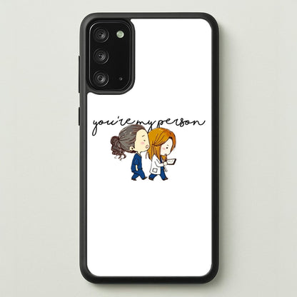 You're My Person Cartoon - Grey's  - Greys Anatomy Phone Case for Galaxy Note 20