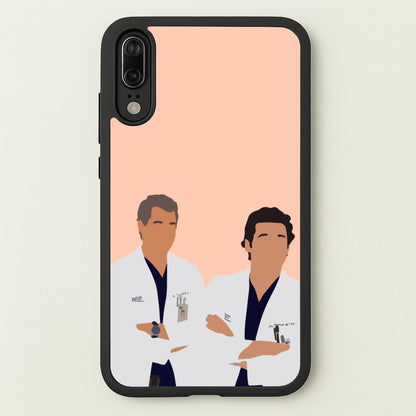 Two Doctors Arm Crossed - Grey's  - Grey's Anatomy Phone Case for Huawei P20