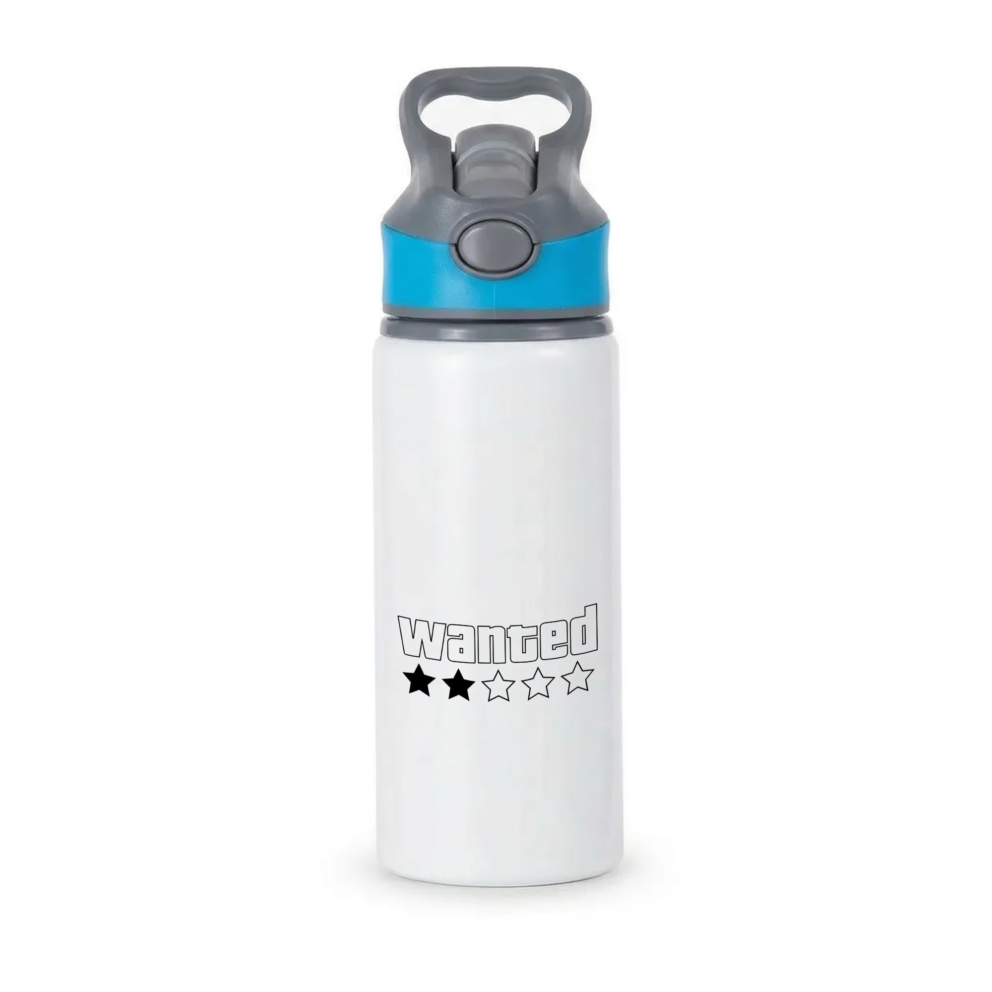 Wanted - Video Game Active Water Bottle - Blue