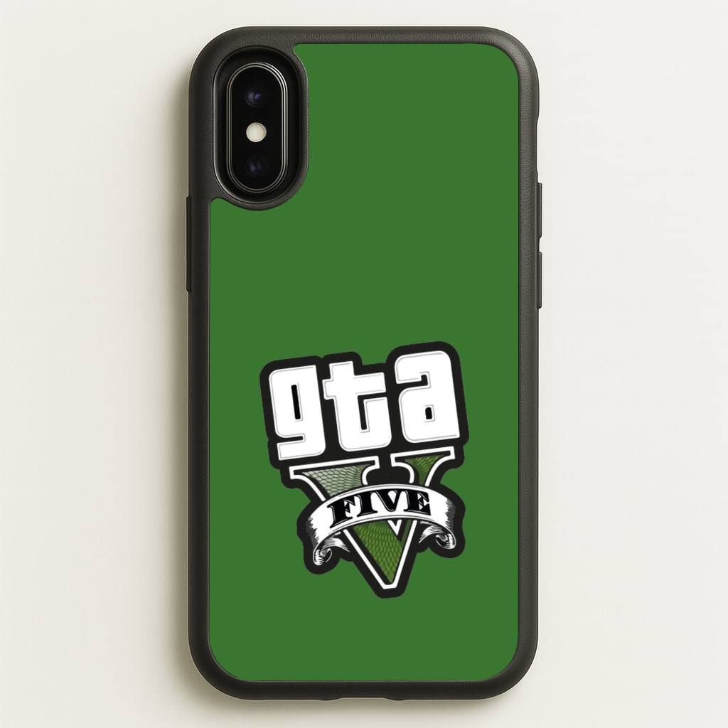 Green Five - Video Game  - GTA Phone Case for iPhone X / XS