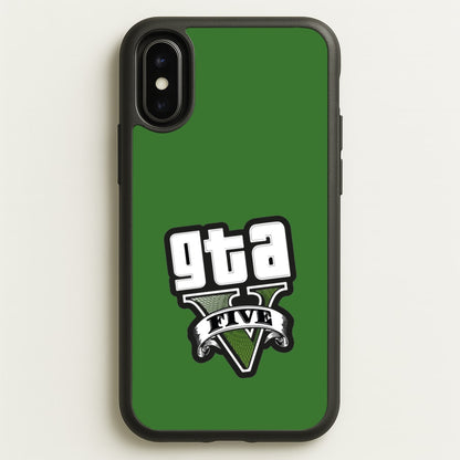 Green Five - Video Game  - GTA Phone Case for iPhone X / XS