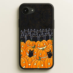 Black Cats & Lanterns - Halloween  -  Phone Case for iPhone 16e