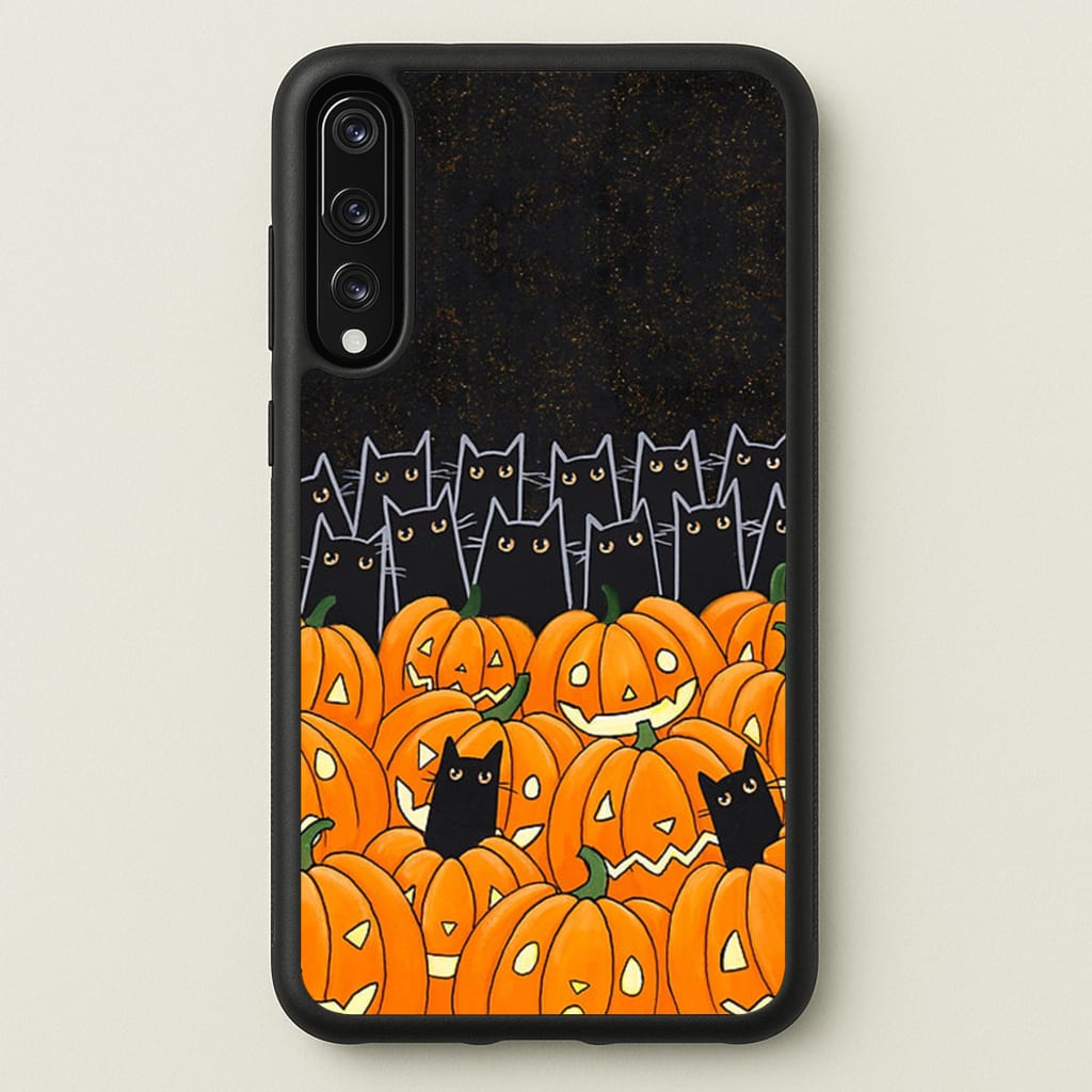 Black Cats & Lanterns - Halloween  -  Phone Case for Huawei P20 Pro