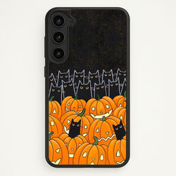 Black Cats & Lanterns - Halloween  -  Phone Case for Galaxy S23