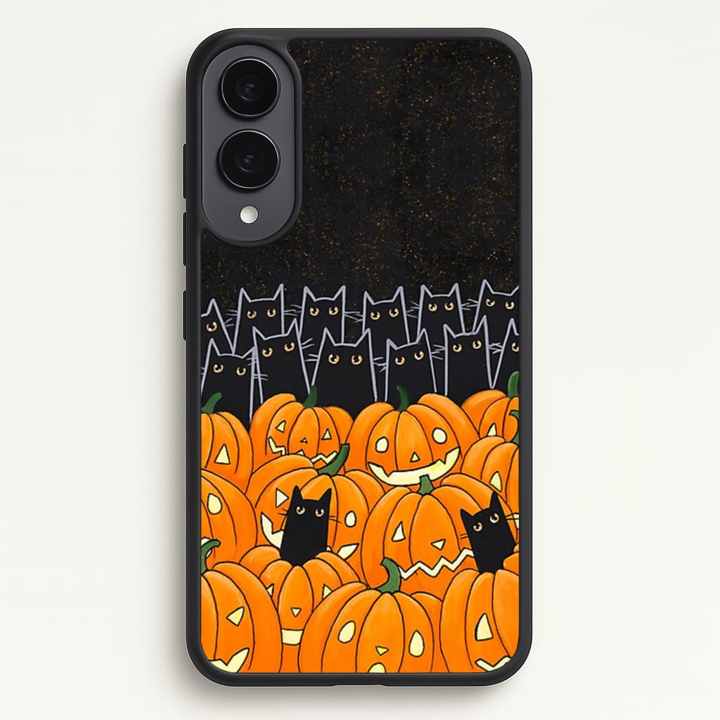 Black Cats & Lanterns - Halloween  -  Phone Case for Galaxy S25 Edge
