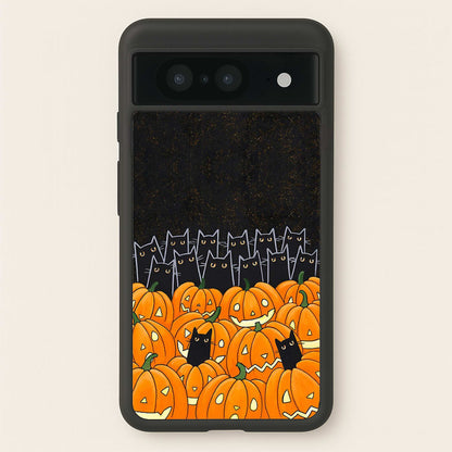 Black Cats & Lanterns - Halloween  -  Phone Case for Google Pixel 8