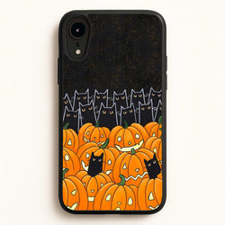 Black Cats & Lanterns - Halloween  -  Phone Case for iPhone XR