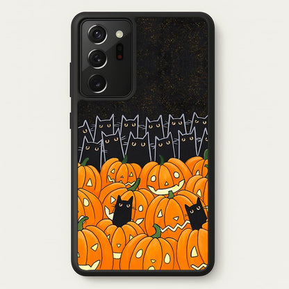 Black Cats & Lanterns - Halloween  -  Phone Case for Galaxy Note 20 Ultra