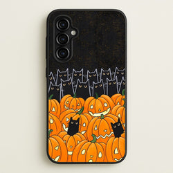 Black Cats & Lanterns - Halloween  -  Phone Case for Galaxy A54