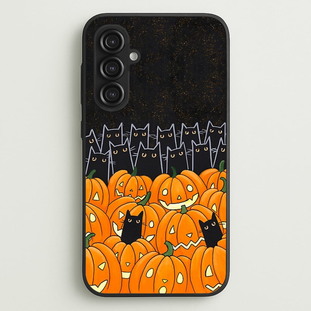 Black Cats & Lanterns - Halloween  -  Phone Case for Galaxy S23FE