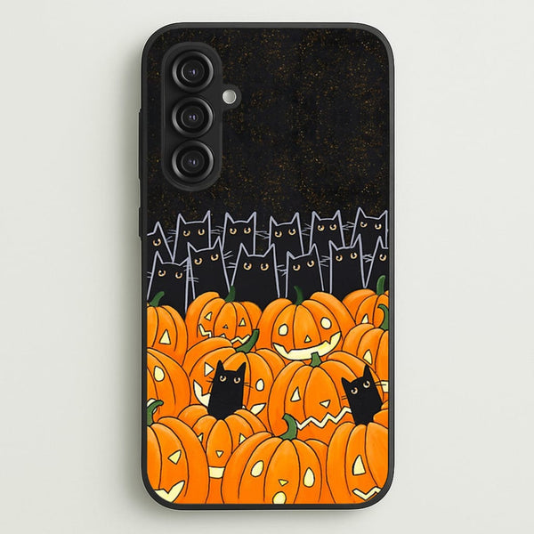 Black Cats & Lanterns - Halloween  -  Phone Case for Galaxy S23FE