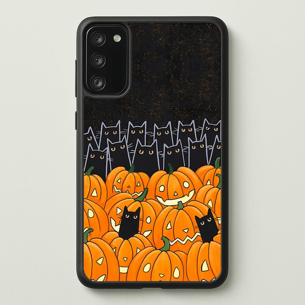 Black Cats & Lanterns - Halloween  -  Phone Case for Galaxy S20