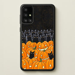 Black Cats & Lanterns - Halloween  -  Phone Case for Galaxy A71