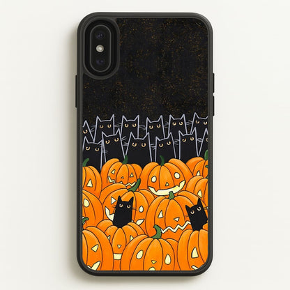 Black Cats & Lanterns - Halloween  -  Phone Case for iPhone XS Max