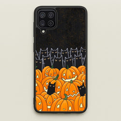 Black Cats & Lanterns - Halloween  -  Phone Case for Galaxy A12
