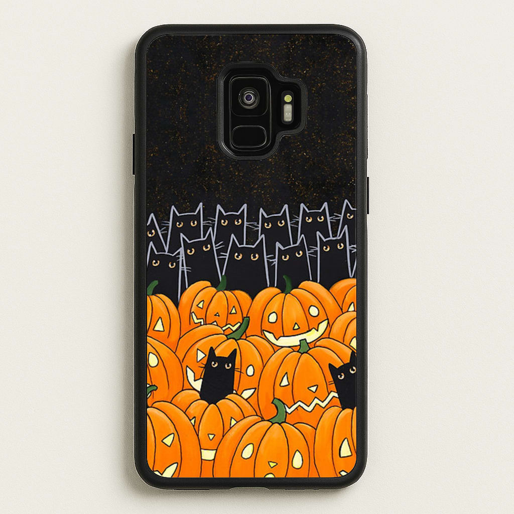 Black Cats & Lanterns - Halloween  -  Phone Case for Galaxy S9