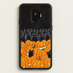 Black Cats & Lanterns - Halloween  -  Phone Case for Galaxy S9