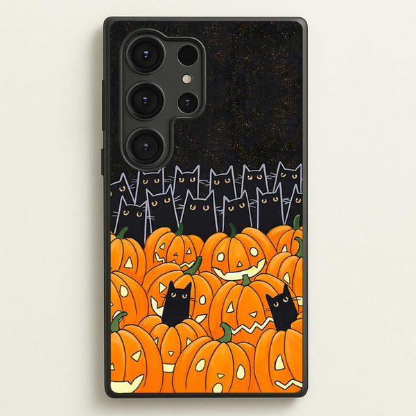 Black Cats & Lanterns - Halloween  -  Phone Case for Galaxy S25 Ultra
