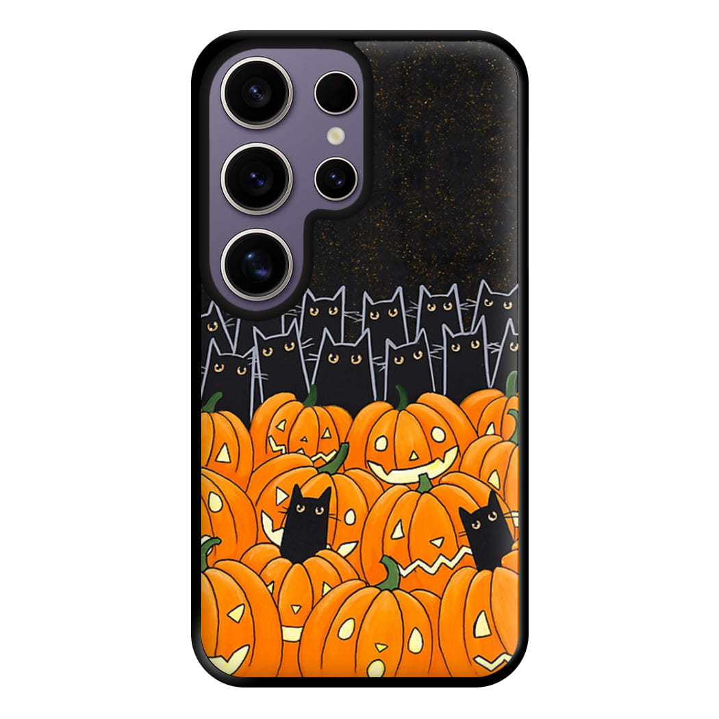 Black Cats & Lanterns - Halloween Phone Case for Galaxy S25 Ultra