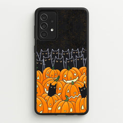 Black Cats & Lanterns - Halloween  -  Phone Case for Galaxy A52 / A52s