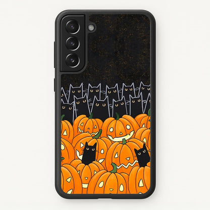 Black Cats & Lanterns - Halloween  -  Phone Case for Galaxy S21FE