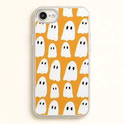 Orange Ghost Halloween Pattern  -  Phone Case for iPhone 6 Plus / 7 Plus / 8 Plus